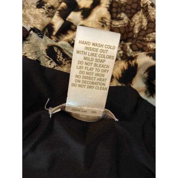 Cache Women's Dress Large Brown Leopard Print Stretch Halter - Picture 6 of 6